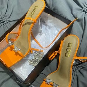 EGO size 8 orange heels